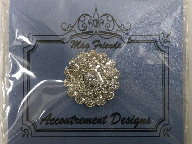 Accoutrement Designs Needleminder Jeweled White Flower