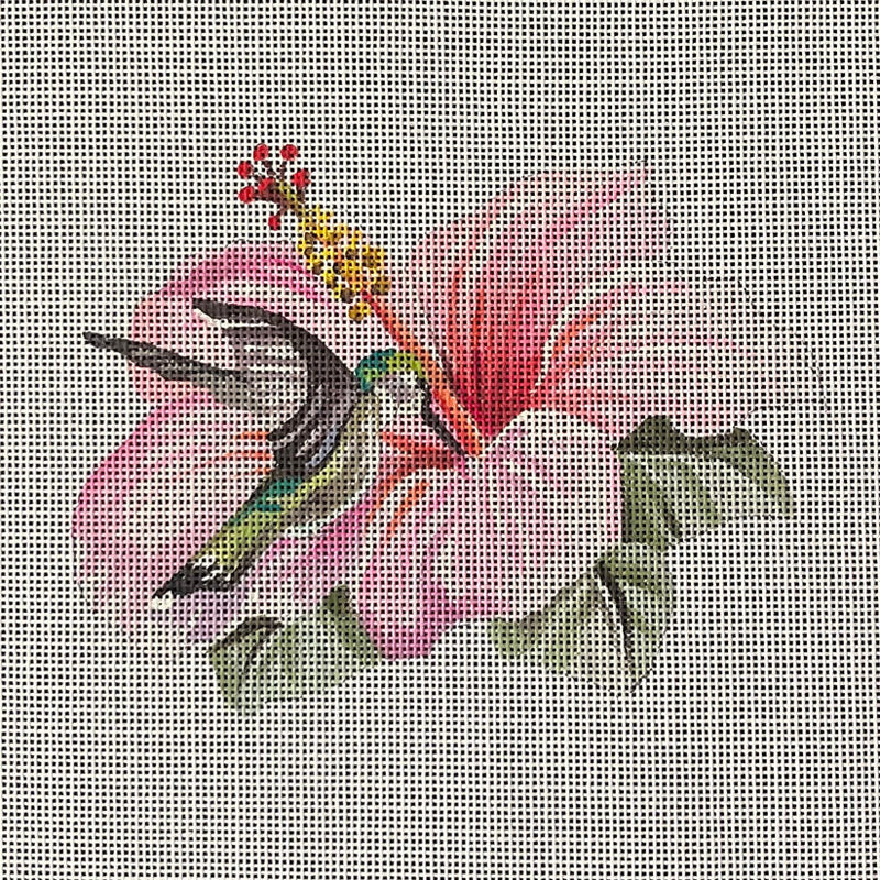 FF337  hummingbird & hibiscus