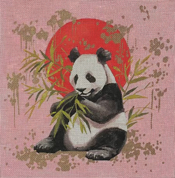 AN524  panda on pink