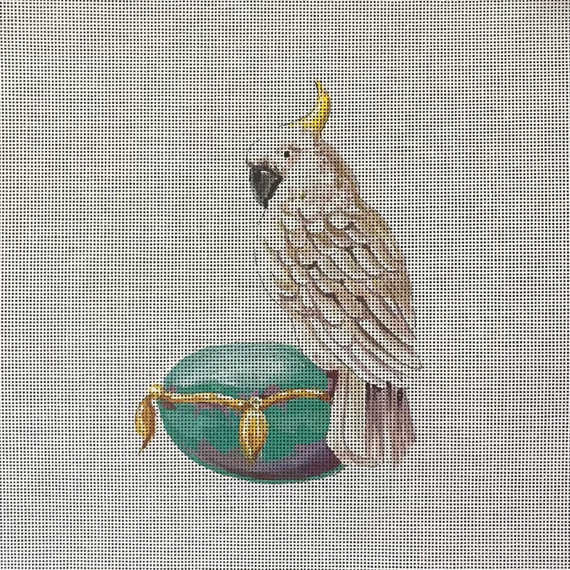 AN504  cockatoo on cushion