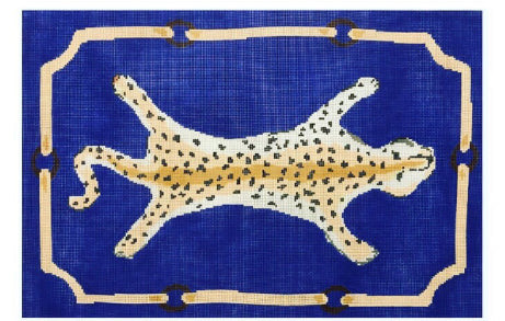 DG-3A-B Leopard Clutch in Blue