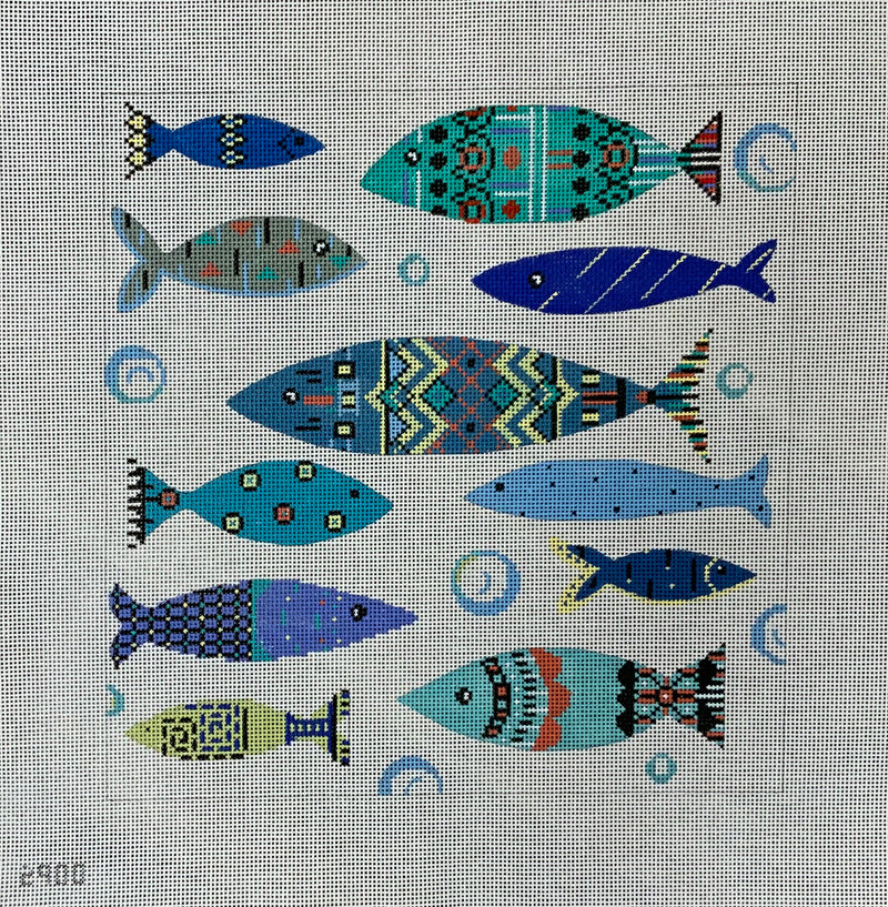 Ap2900 Blue Patterned Fish