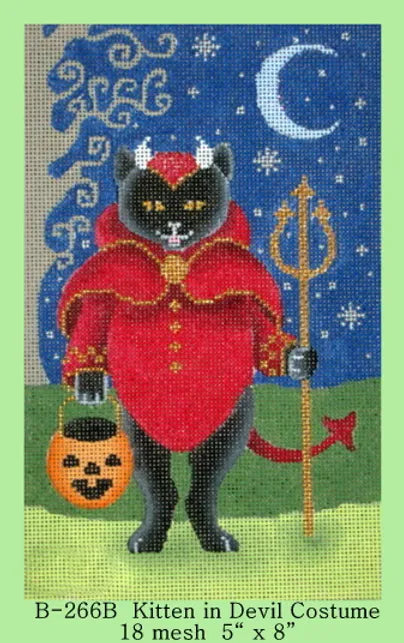 Kitten in Devil Costume