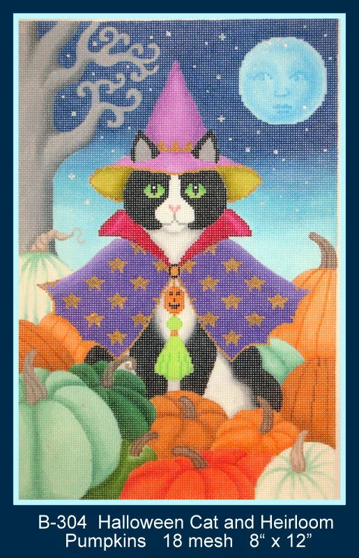 Black Cat w/Heirloom Pumpkins