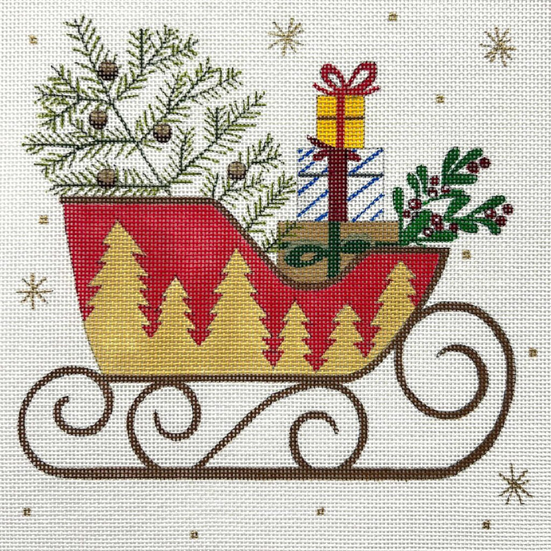 AP4733 Sleigh with Trees and Gifts
