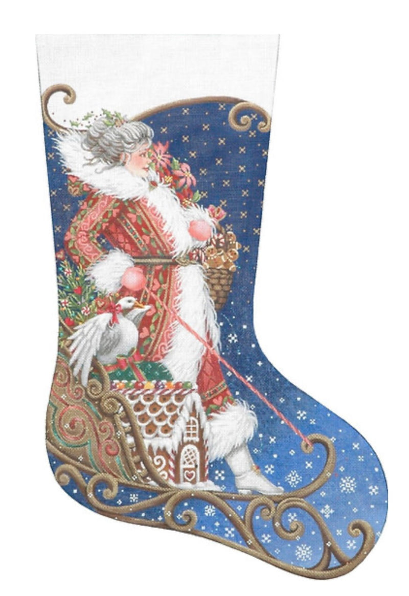 TTAXS389: Mrs. Santa Sleds In, stocking  #18