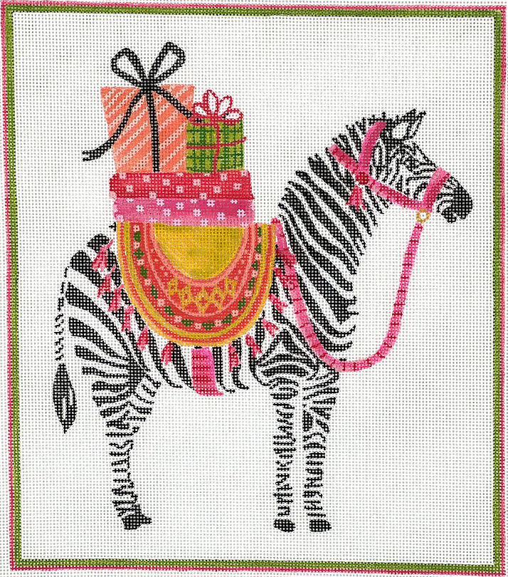 LB-P-01 Party Animal Zebra with Gifts & Pink Harness