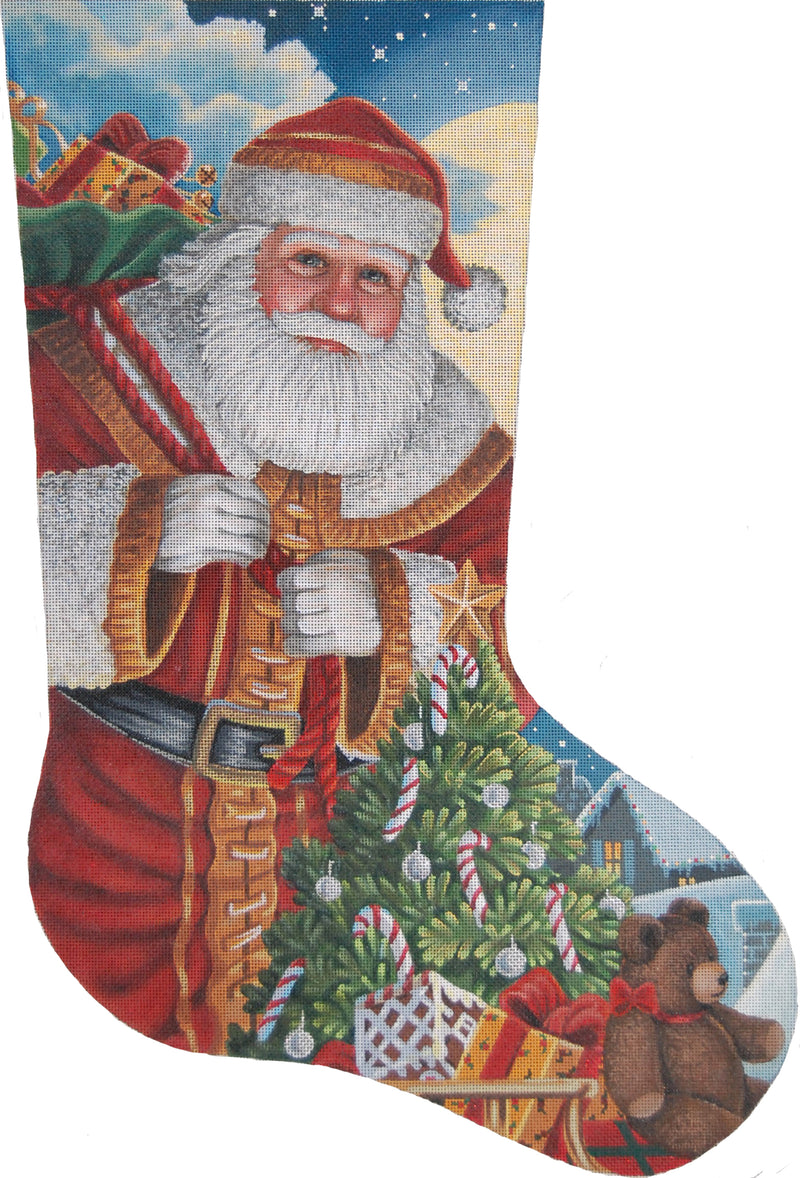 LGDAXS458: Santa Moonlit Arrival, stocking