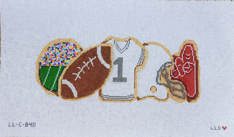 LL-C-8411 Football Cookies Row