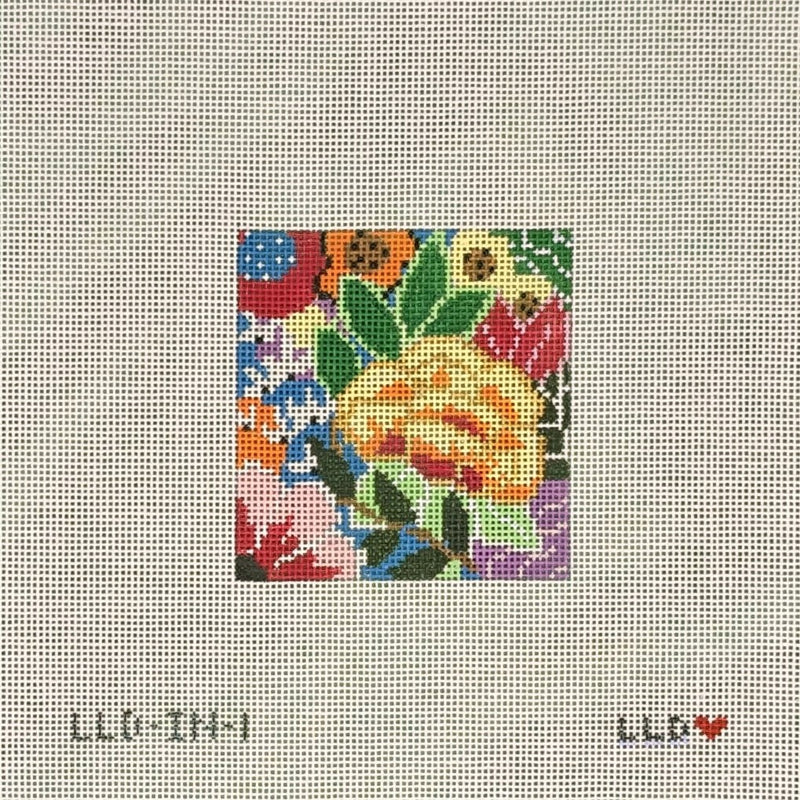 LLD-IN-1 Rainbow Floral Square Insert 3”