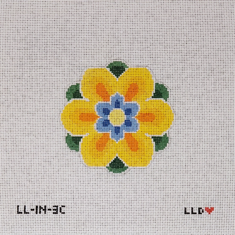 LL-IN-3C Geometric Flower Insert Yellow