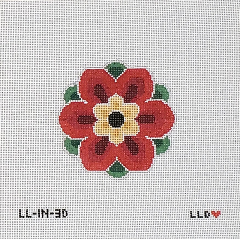 LL-IN-3D Geometric Flower Insert Red/Gold