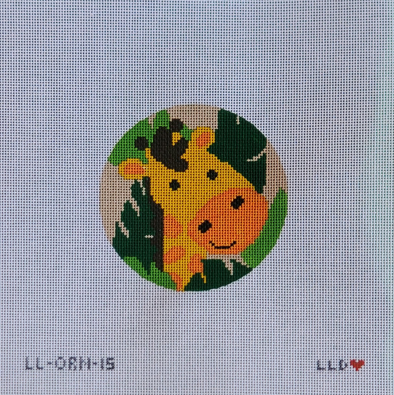 LL-ORN-15 Giraffe Ornament Round