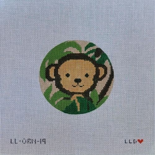 LL-ORN-19 Monkey Ornament Round