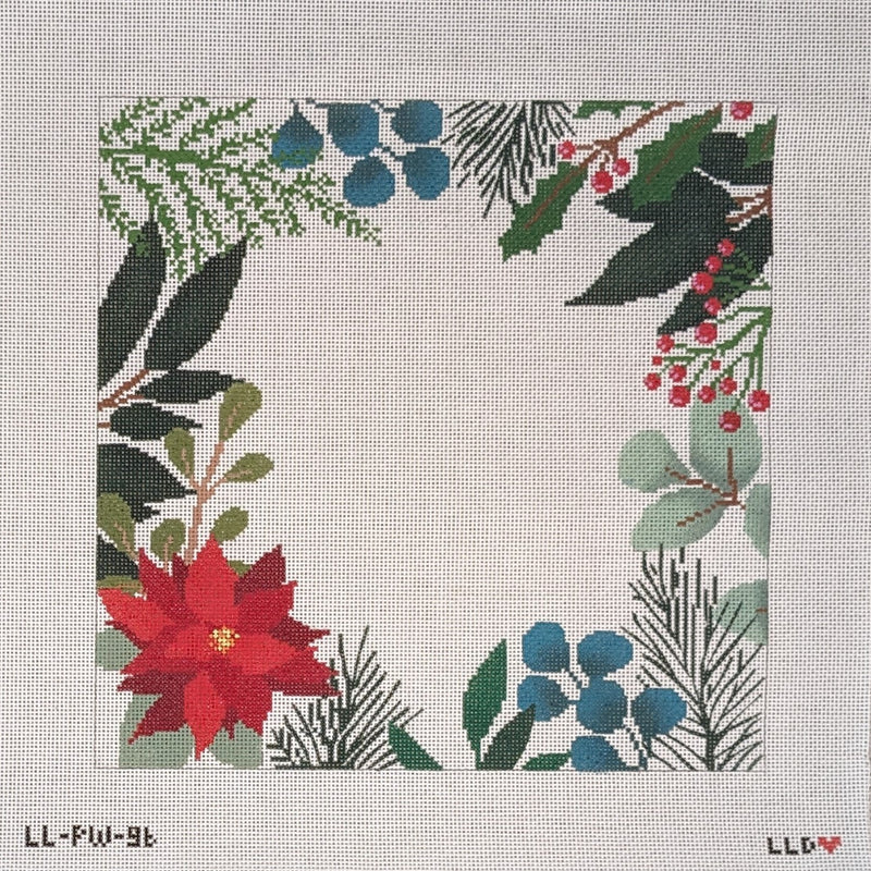 LL-PW-9B White Botanical Pillow Blank*