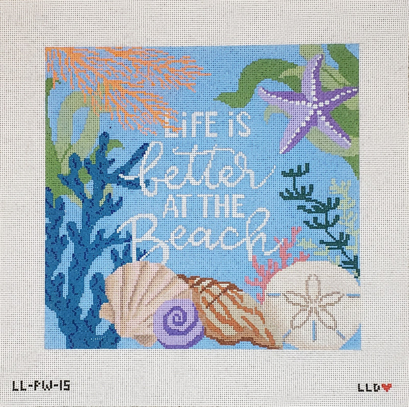 LL-PW-15 Life is Better at the Beach Pillow