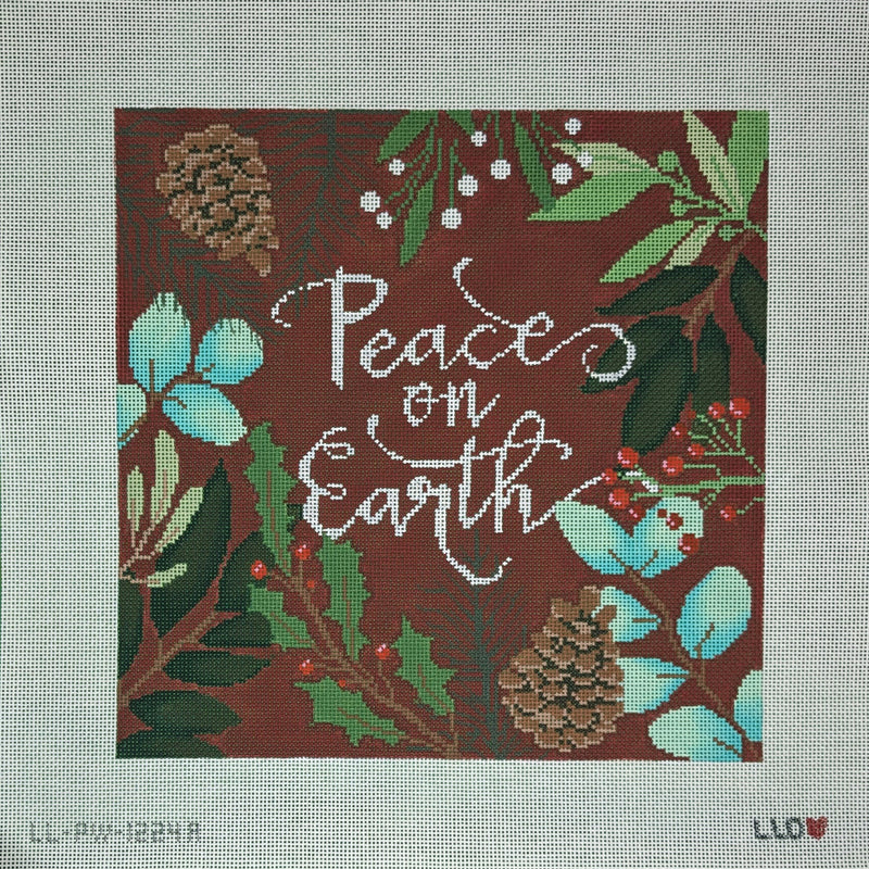 LL-PW-5a Botanical Red Peace on Earth