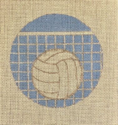 HO2313 VOLLEY BALL RND ORNAMENT