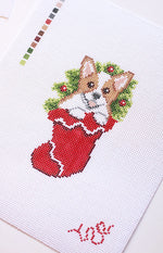 SBS188  Corgi in a Stocking