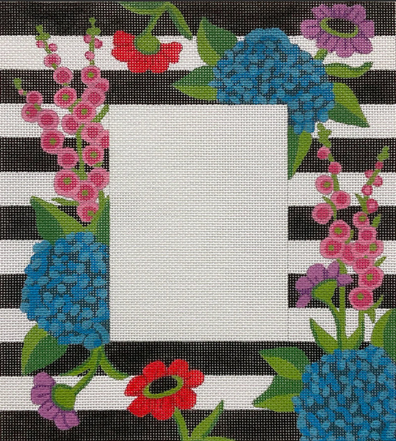 AP4818  STRIPS & FLOWERS PICTURE FRAME