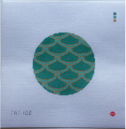 SAS-0102  Mermaid (Turquoise) Round