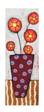 11726-TPOW-flowers in maroon vase