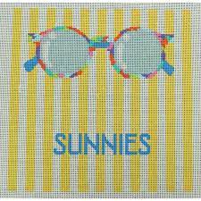 22-233 Sunnies Yellow stripe eyeglass case