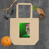 Floral Skull on Green Eco Tote Bag