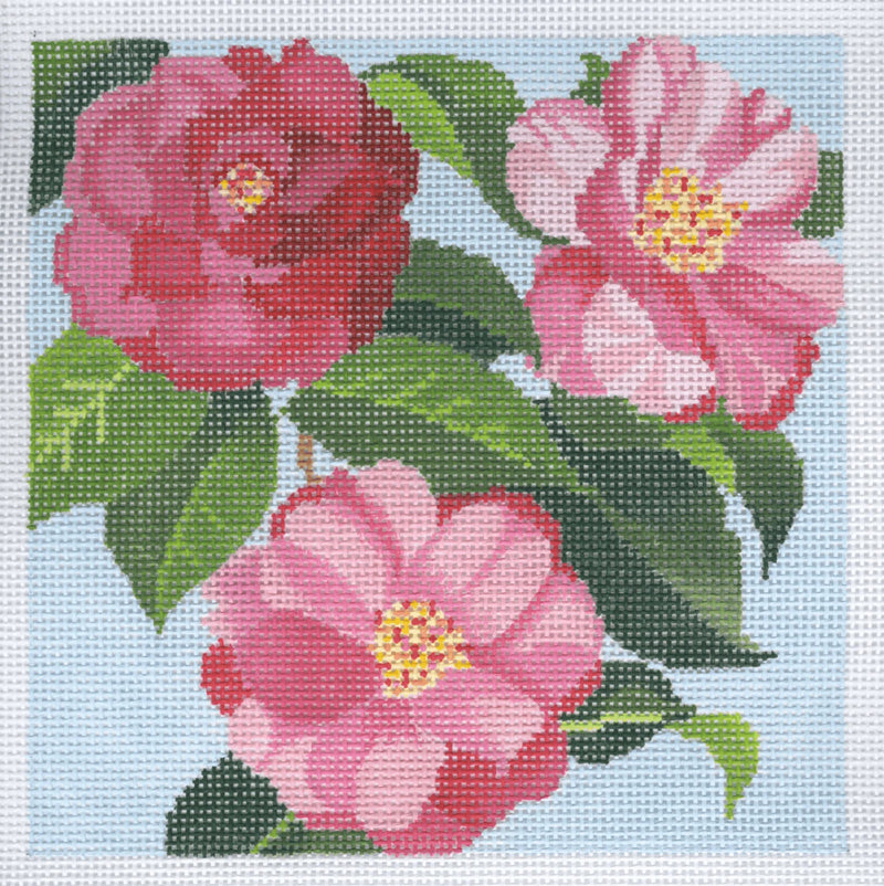 22-206 Three Camellias - 13 mesh