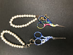 Bird Scissors with Glass Pearl Wrist Fob by Victoria Whitson
