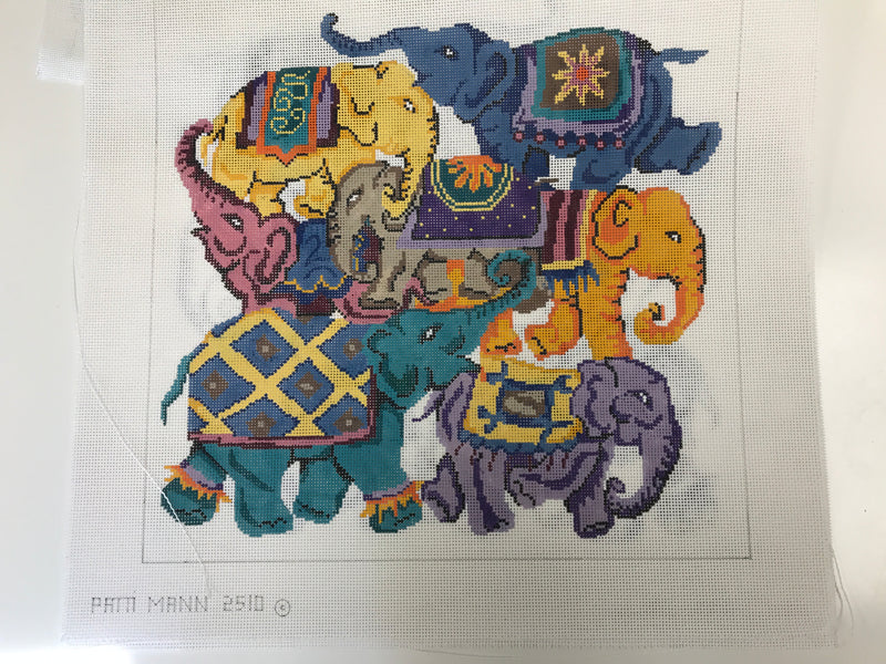 multi-colored elephant collage 2510