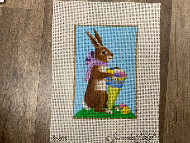 Easter Rabbit w/Cone Full of Eggs