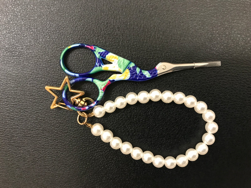 Bird Scissors with Glass Pearl Wrist Fob by Victoria Whitson – BeStitched  Needlepoint