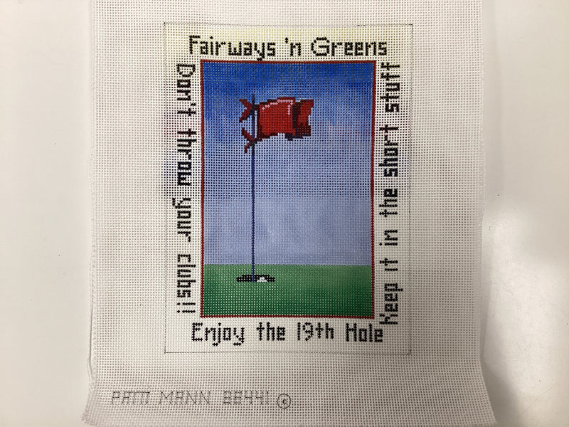 88441-WDS-Golf flag and words border