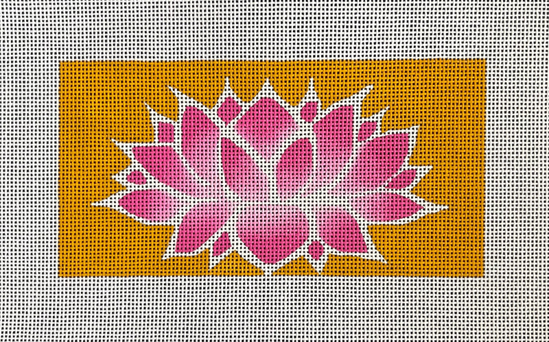 IN601 pink lotus on orange