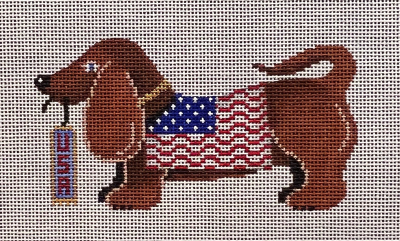 88469 Dachshund, American flag