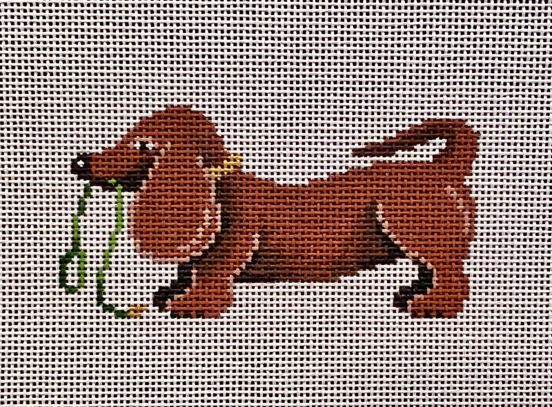 88471 Dachshund, with leash