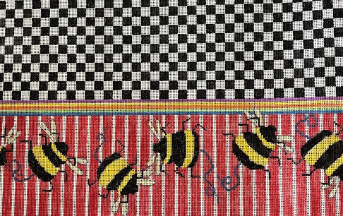Penny Macleod:PM1117 Bees on Stripes 8 x 12