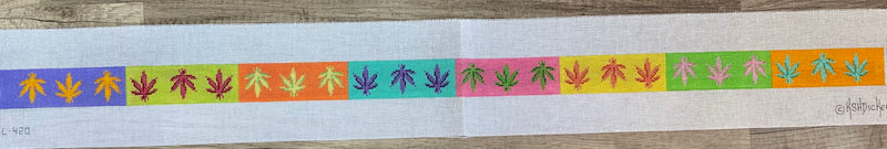 BL-420 - Belt – Weed Leaves – Andy Warhol colors