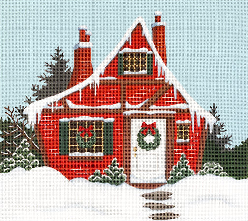 2238A - Winter Red House