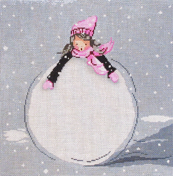 Little girl and huge snowball 20002