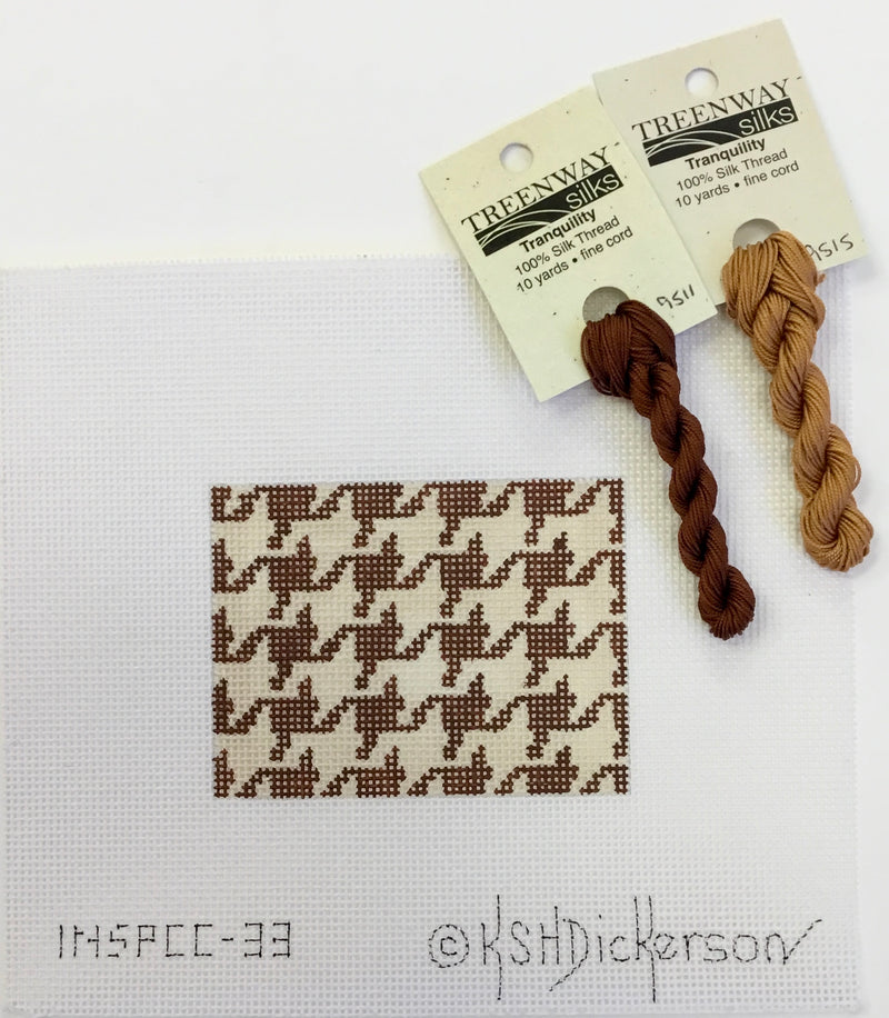 INSPCC-33 - Planet Earth Credit Card Case Insert – Houndstooth – brown & tan