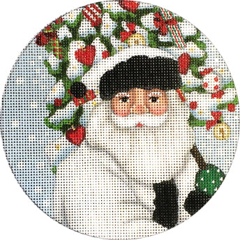 White Santa with Tree Ornament