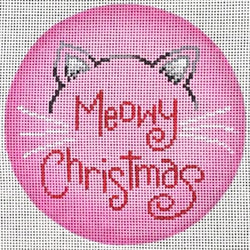 Pink round Meowy Christmas 22106