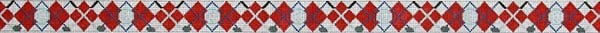 236h Crossed Clubs Argyle - Red belt