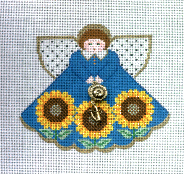 PP996DR-Angel with charms: Sunflowers blue)