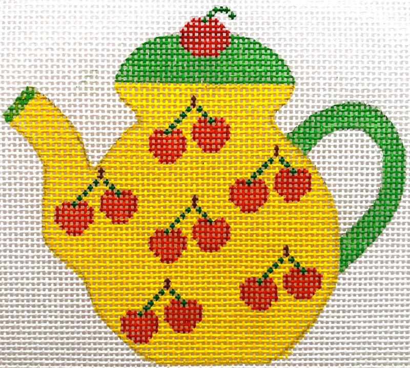 HB-301 - teapot - cherries with stitchguide