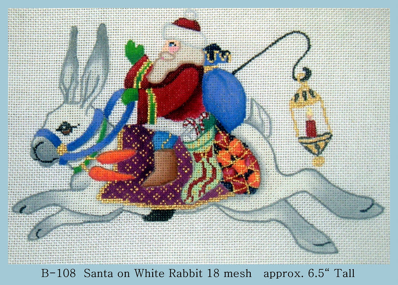 Santa on White Rabbit