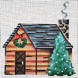 Christmas house--log cabin 40039