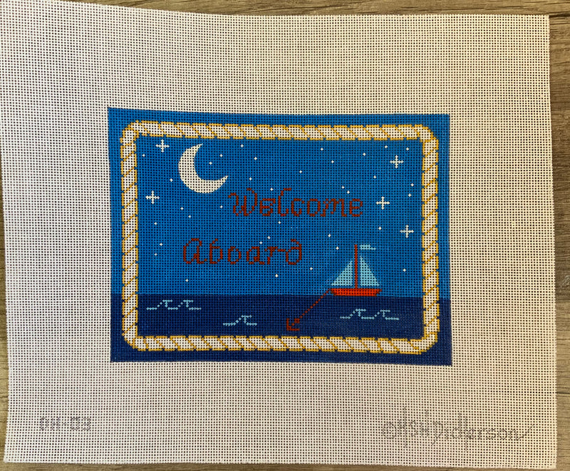 DH-03 - “Welcome Aboard” Sailboat – red, white, blue